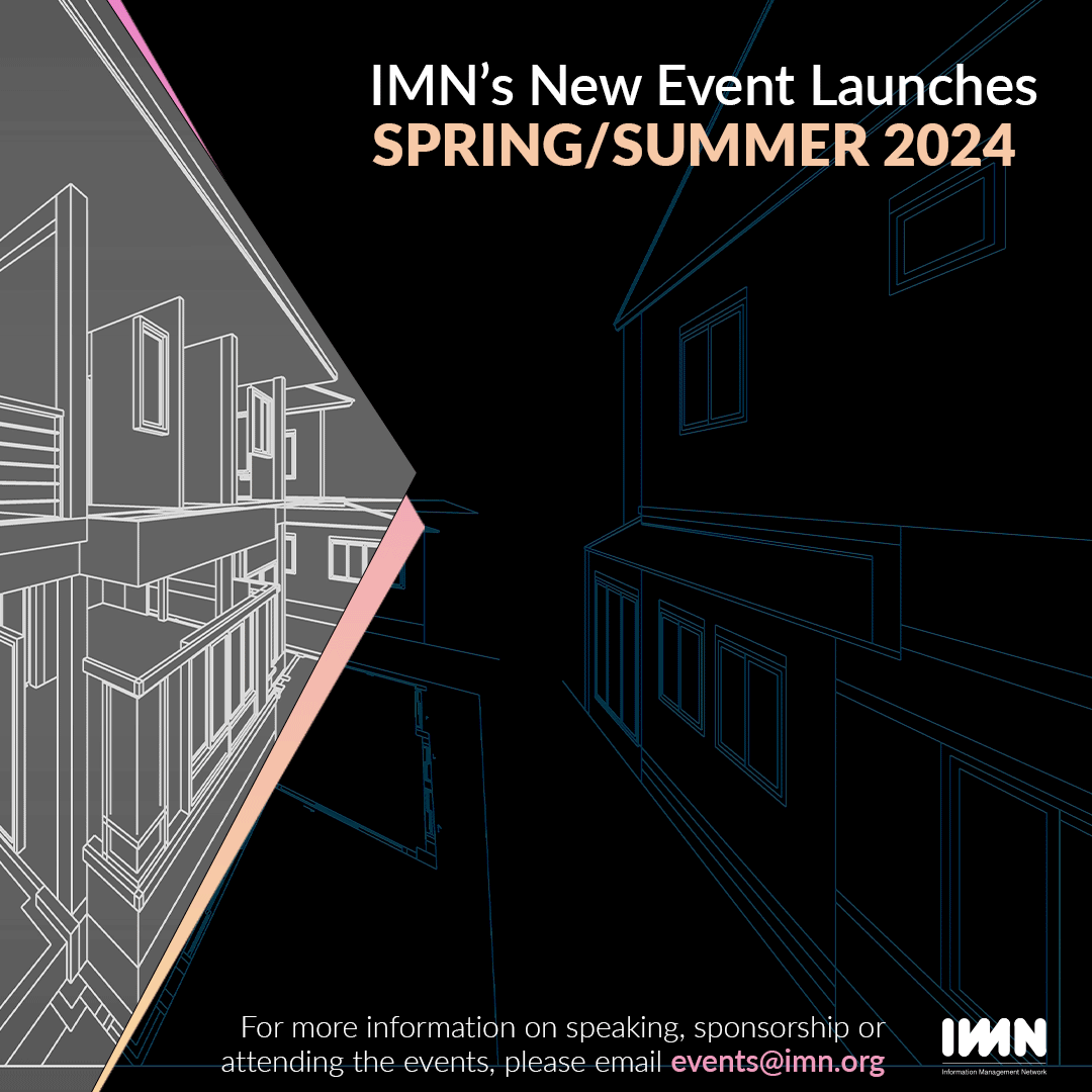 Email events@imn.org for participation opportunities at 10 newly launched real estate events